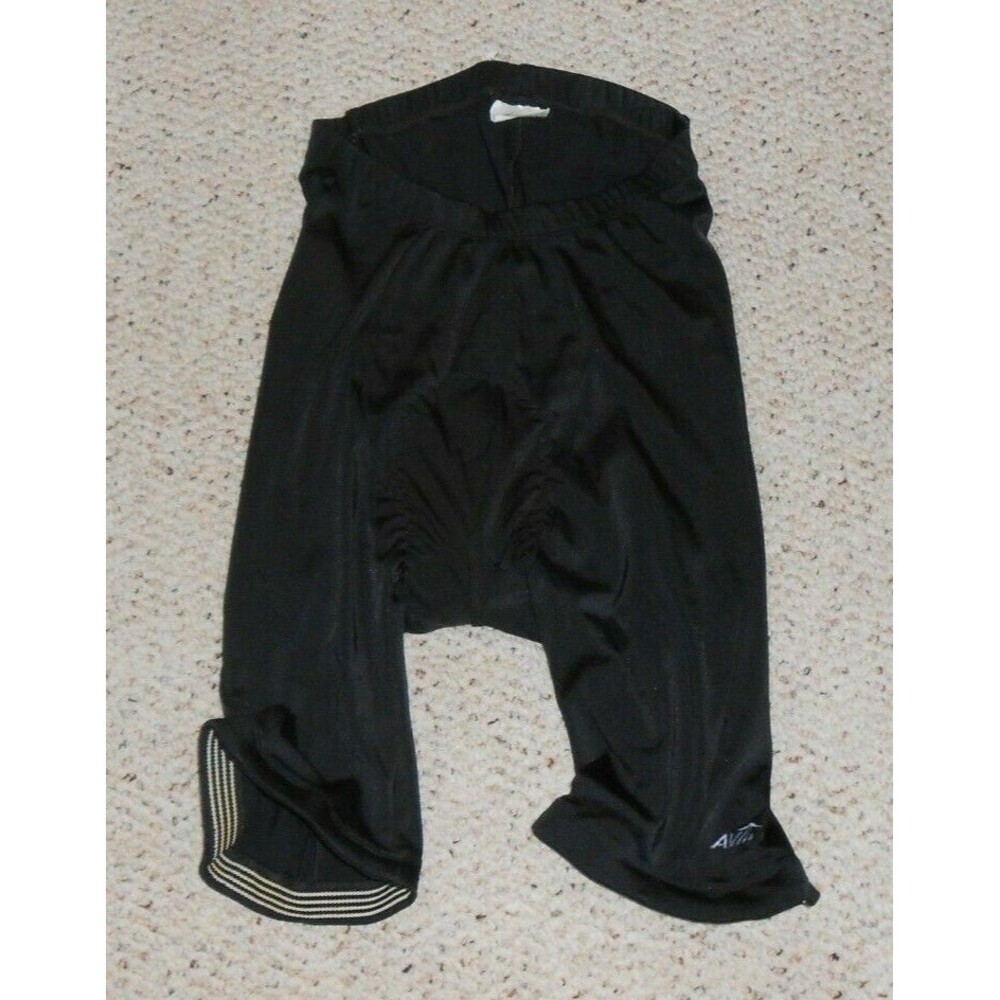 AVIA Women's Bicycle Shorts Large Nylon/Lycra Black w/GEL PAD Good Condition